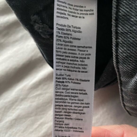 Topshop Straight Leg Jeans with Raw Hem size 26 Petite - Picture 8 of 8